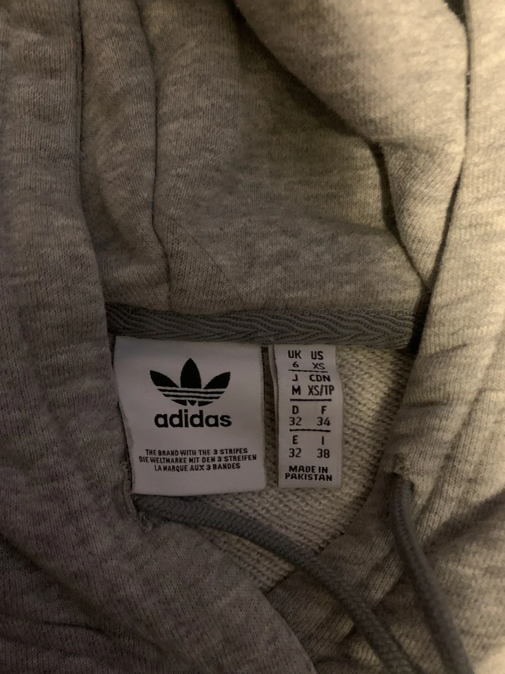 Adidas Light Gray Originals Adivolor Essentials Trefoil Hoodie